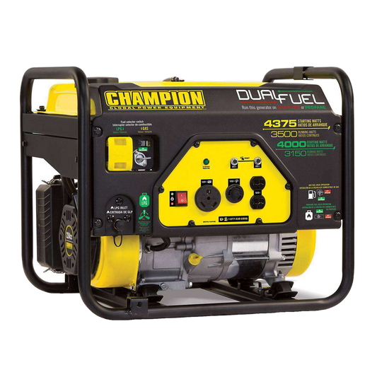 Champion 100401 3500W/4375W Dual Fuel Gas Generator Manufacturer RFB