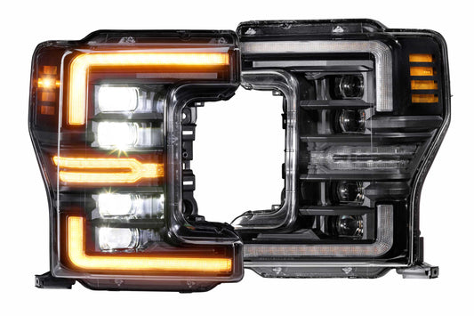 XB LED Headlights <br> 17-19 Ford Super Duty (Pair / Amber DRL) (GEN 2)