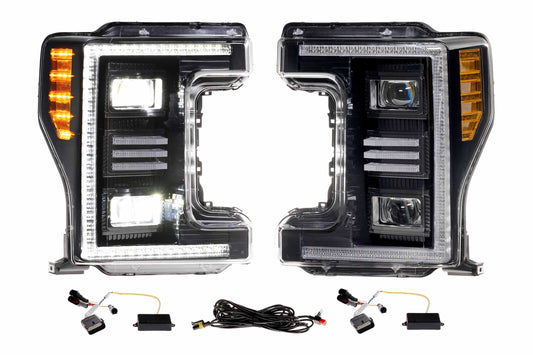 XB Hybrid LED Headlights <br> 17-19 Ford Super Duty (Pair / ASM)