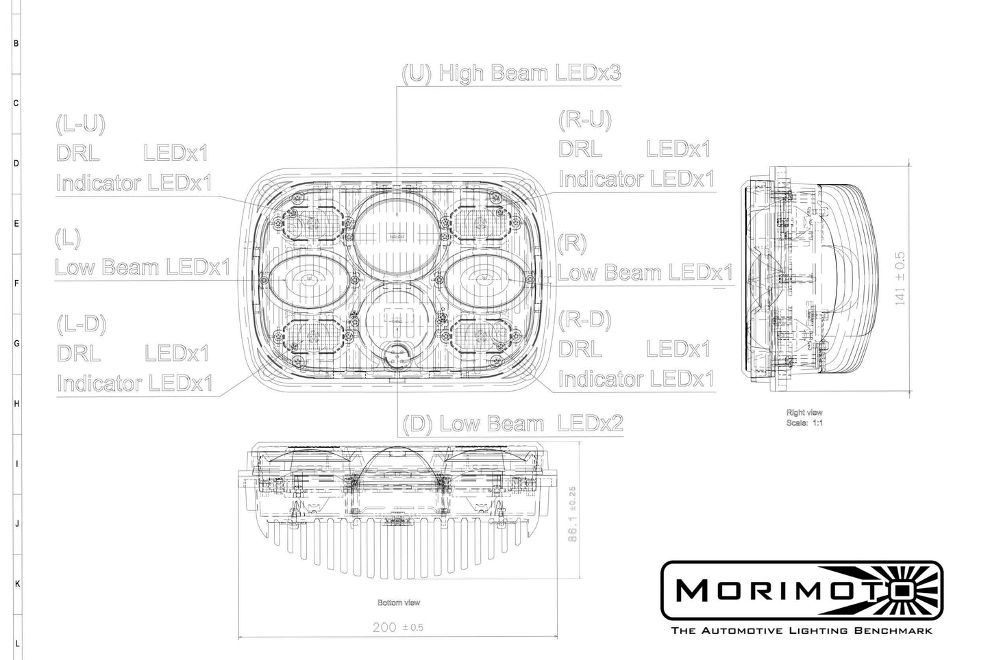 Sealed Beam <br> Morimoto Sealed5 (5x7)