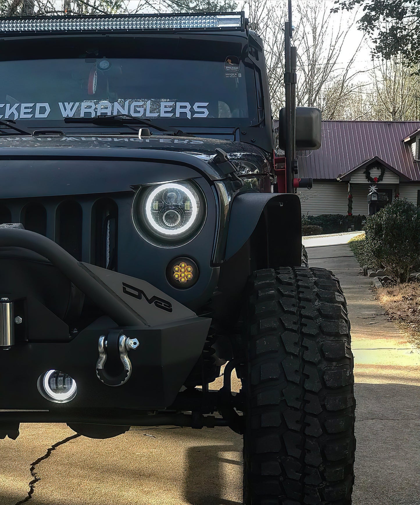 Switchback LED Halo Headlights <br>07-18 Jeep Wrangler JK