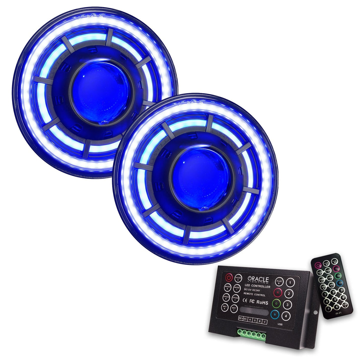 7 in. ColorSHIFT Bi-LED Projector Headlights <br>Jeep Wrangler JK