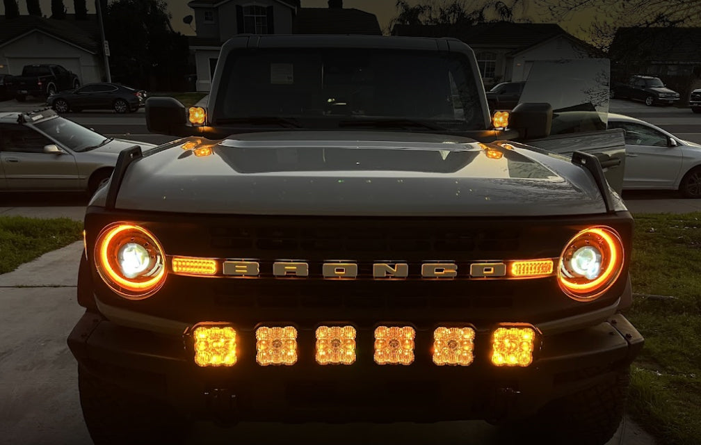 Bi-LED Projector Headlights <br>21-24 Ford Bronco Amber LED