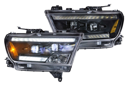 XB Hybrid LED Headlights (Pair / ASM) <br> 19-22 Dodge Ram 1500