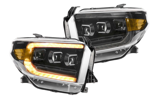 XB LED Headlights <br> 14-21 Toyota Tundra (Pair / ASM / Amber DRL) (Gen 2)