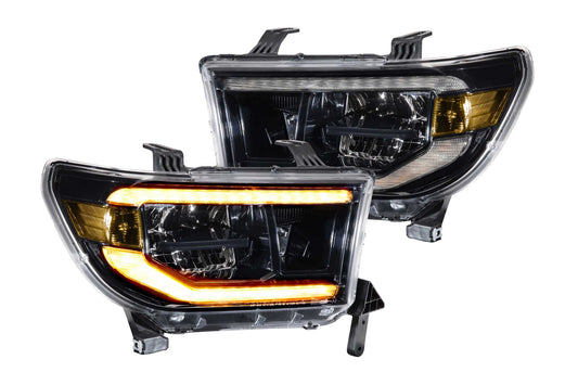 XB LED Headlights <br> 07-13 Toyota Tundra (Pair / ASM / Amber DRL)