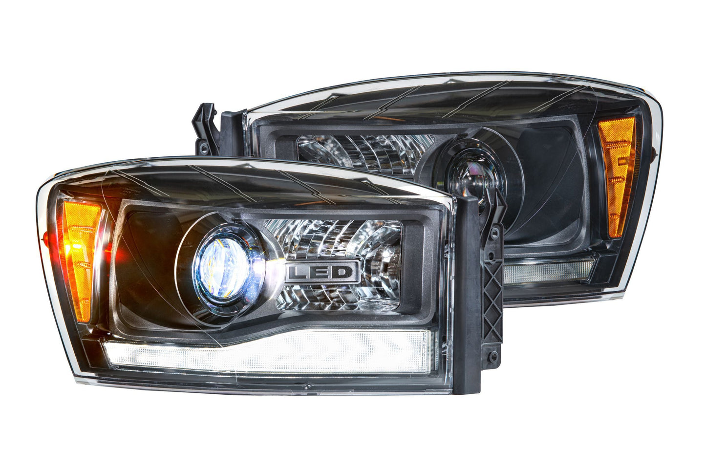 XB Hybrid LED Headlights <br> 06-08 Dodge Ram (Pair / ASM)