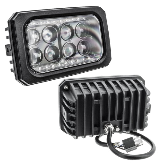 4x6 40W Replacement LED Headlight Black