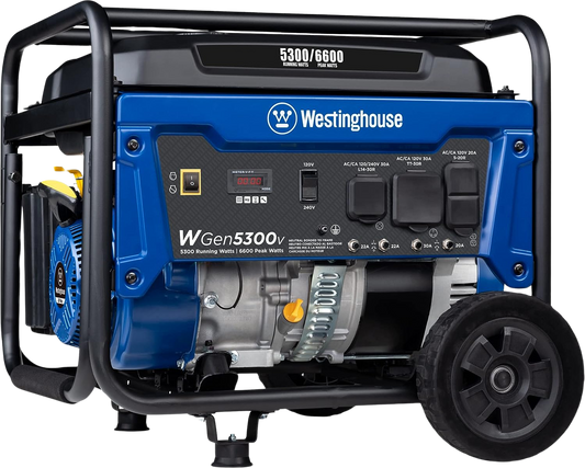 Westinghouse WGen5300v Generator 5300W/6600W 30 Amp Recoil Start Gas New