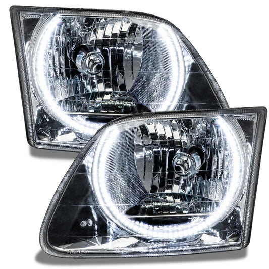 Pre-Assembled LED Halo Headlights <br>97-03 Ford F-150