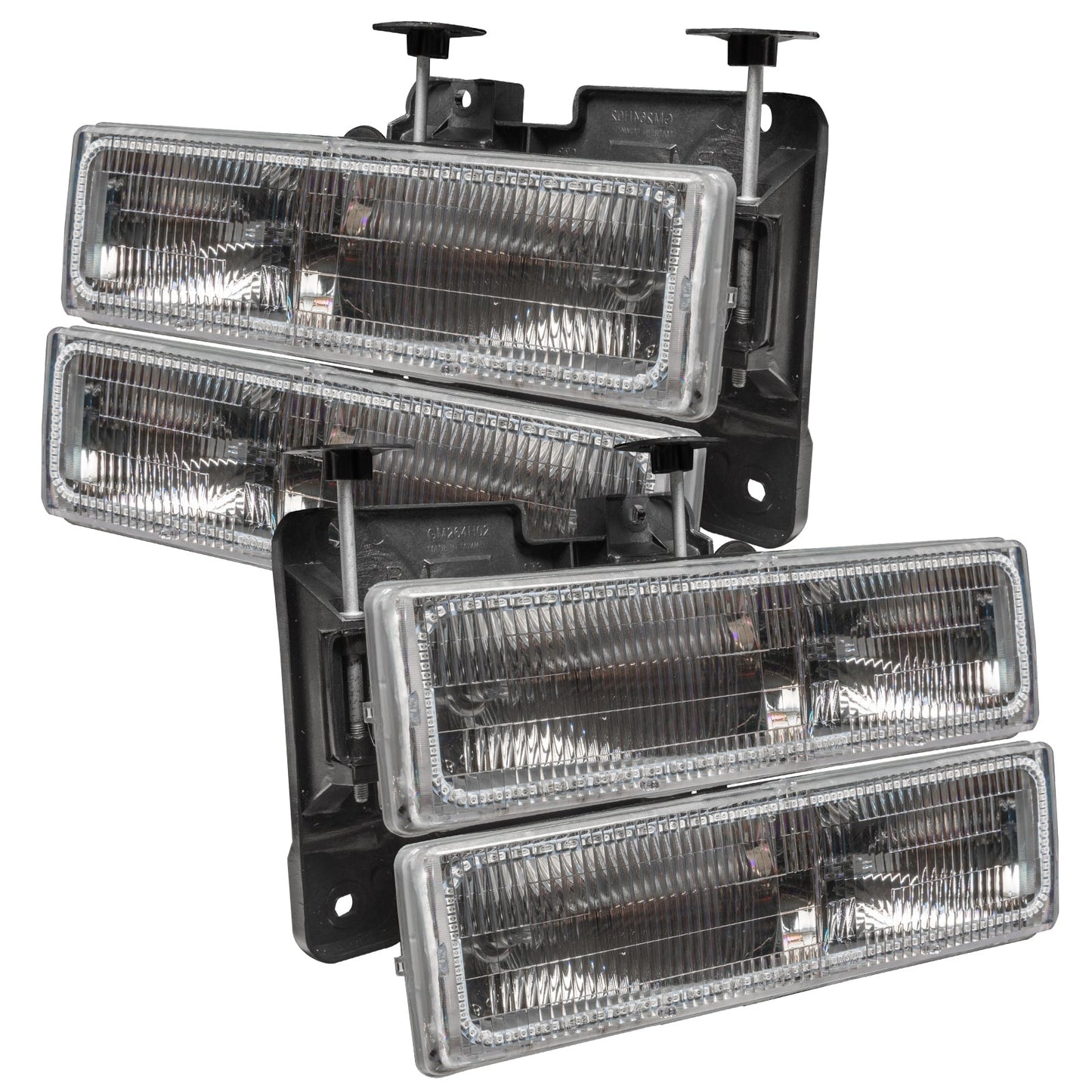 Pre-Assembled LED Halo Headlights <br>95-00 Chevy Tahoe