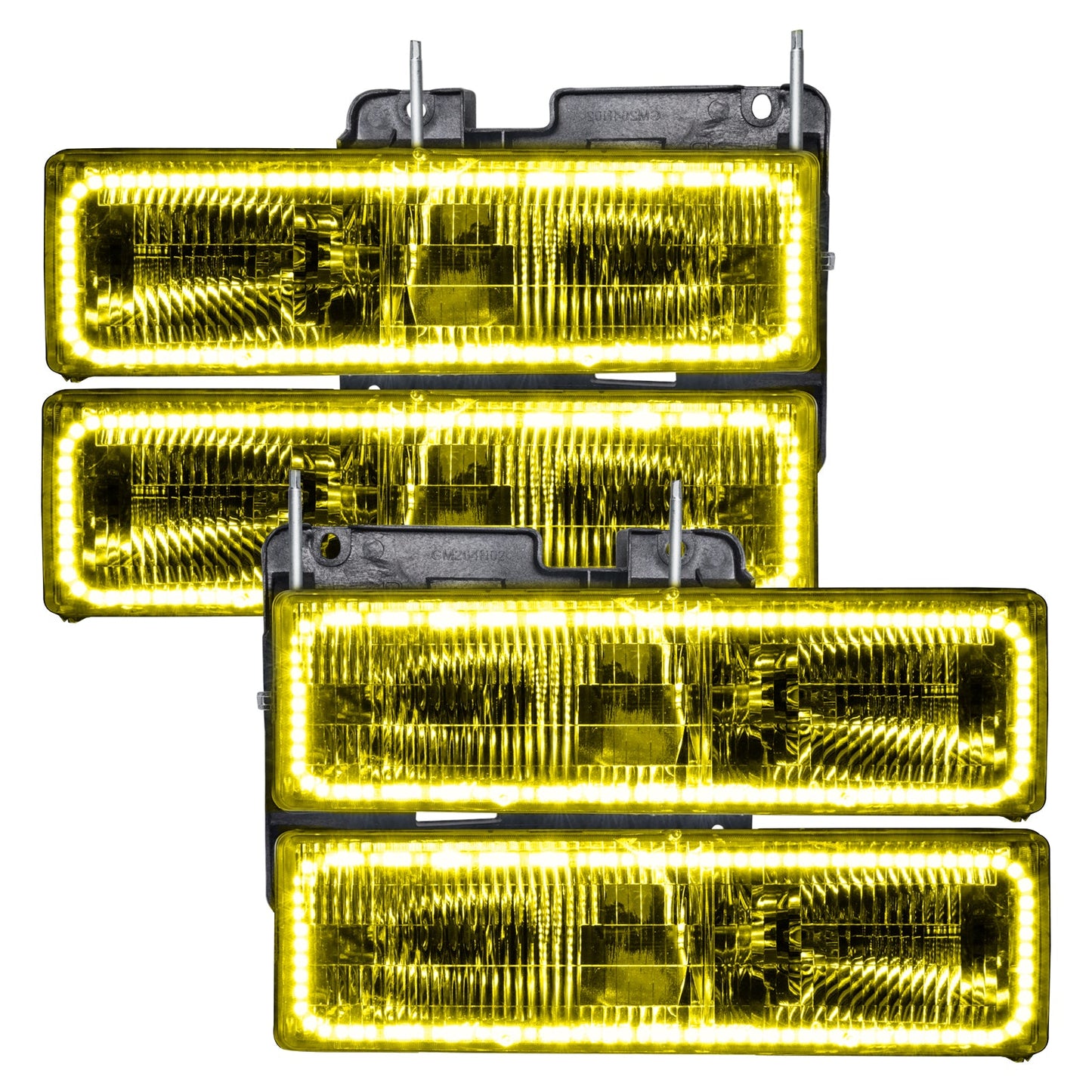 Pre-Assembled LED Halo Headlights <br>95-00 Chevy Tahoe