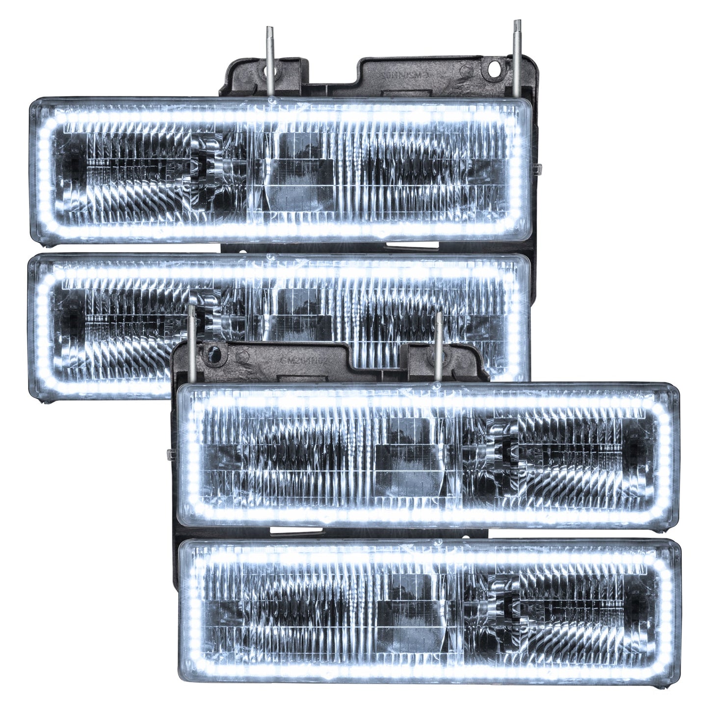 Pre-Assembled LED Halo Headlights <br>95-00 Chevy Tahoe