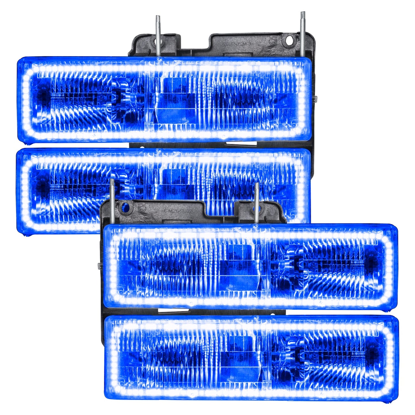 Pre-Assembled LED Halo Headlights <br>95-00 Chevy Tahoe