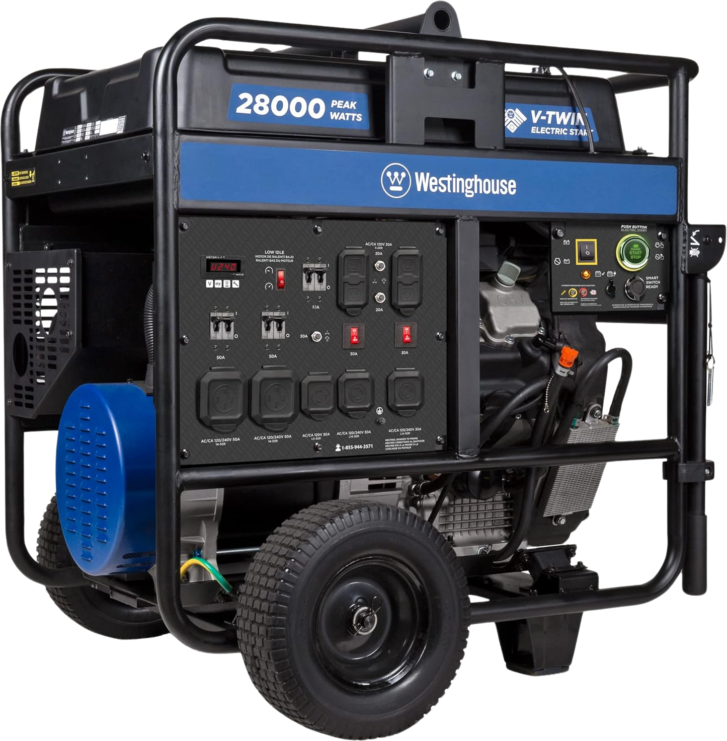 Westinghouse WGen20000c 20000W/28000W Generator Low THD 50 Amp Remote Start Gas with CO Sensor New