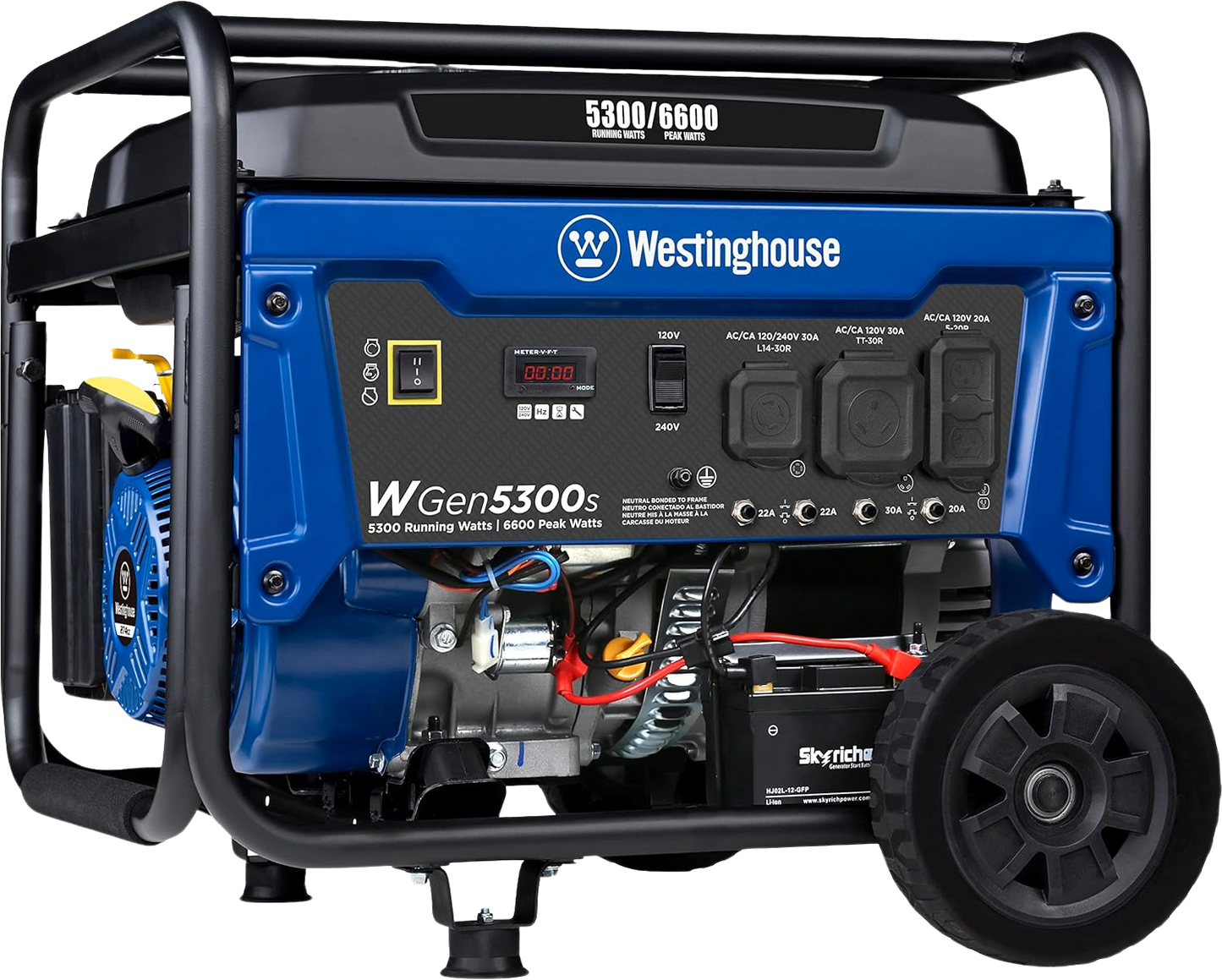 Westinghouse WGen5300s Generator 5300W/6600W 30 Amp Electric Start Gas New