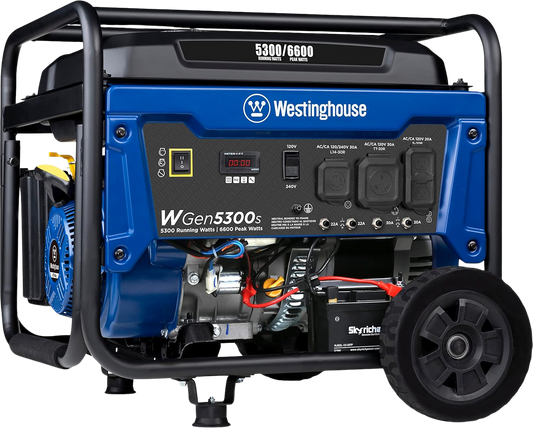 Westinghouse WGen5300s Generator 5300W/6600W 30 Amp Electric Start Gas New