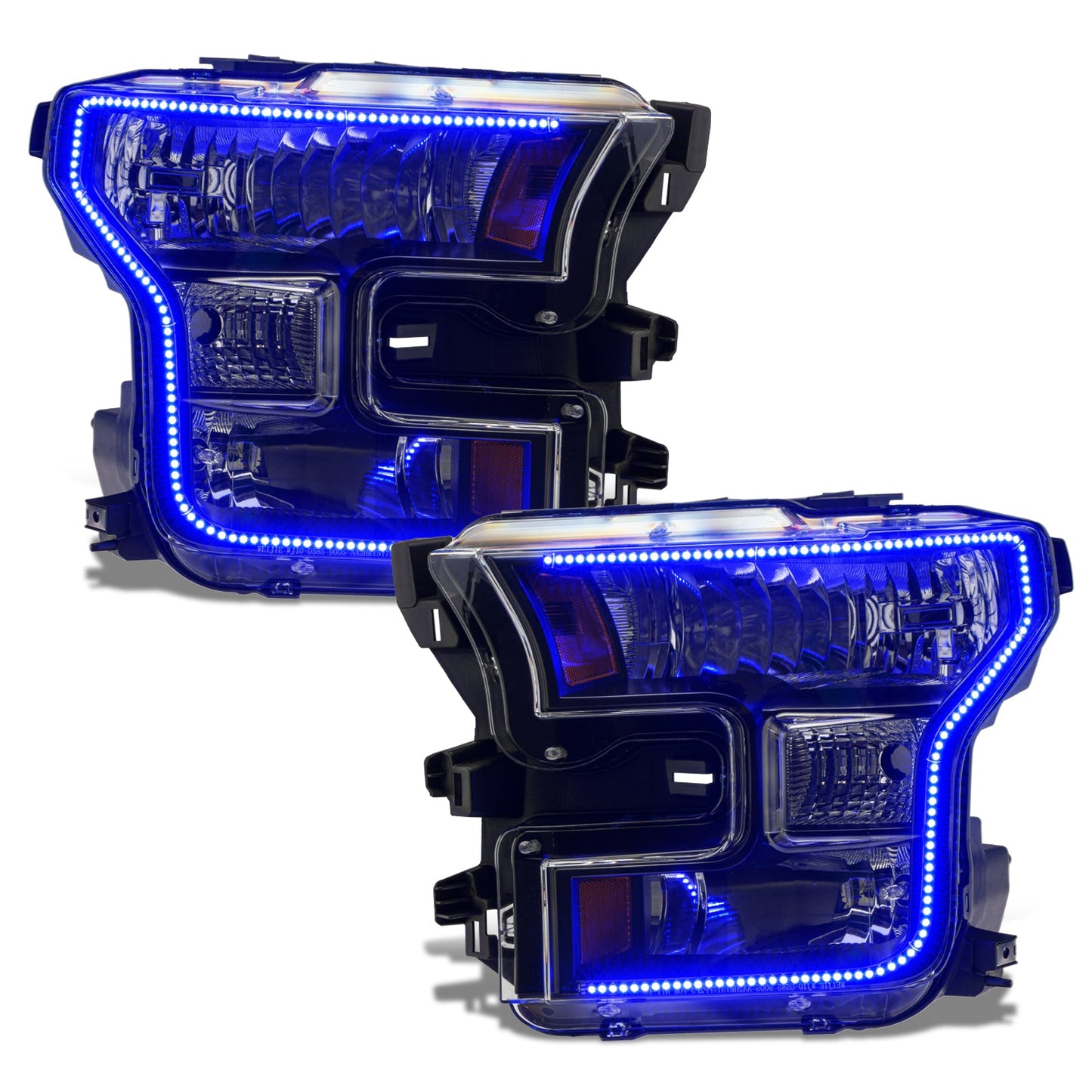 RGB+A Pre-Assembled Headlights Halogen Black Edition <br>15-17 Ford F-150