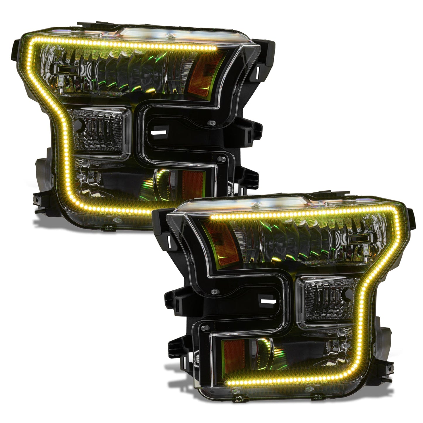 RGB+A Pre-Assembled Headlights Halogen Black Edition <br>15-17 Ford F-150