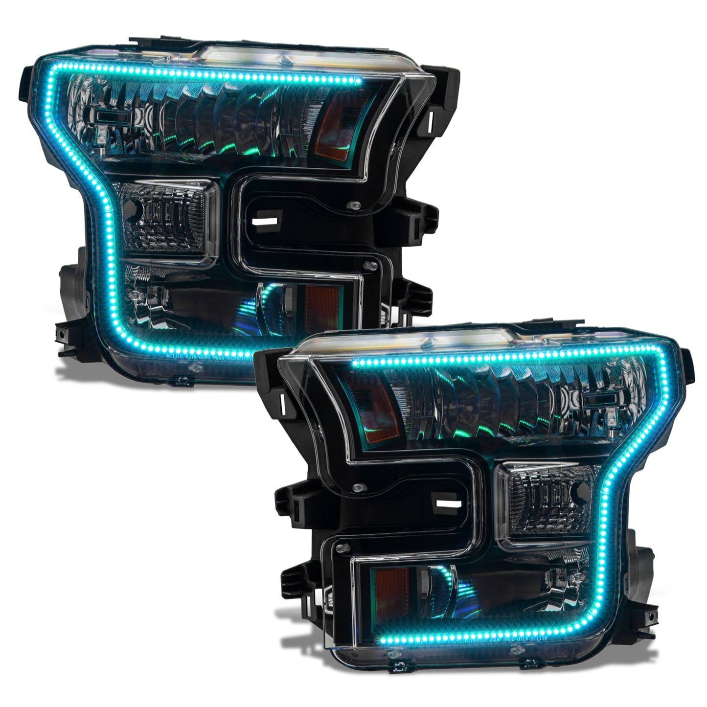 RGB+A Pre-Assembled Headlights Halogen Black Edition <br>15-17 Ford F-150