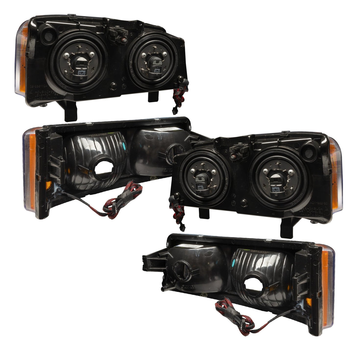 Pre-Assembled LED Halo Headlights w/ Parking Lights <br>03-06 Chevy Silverado