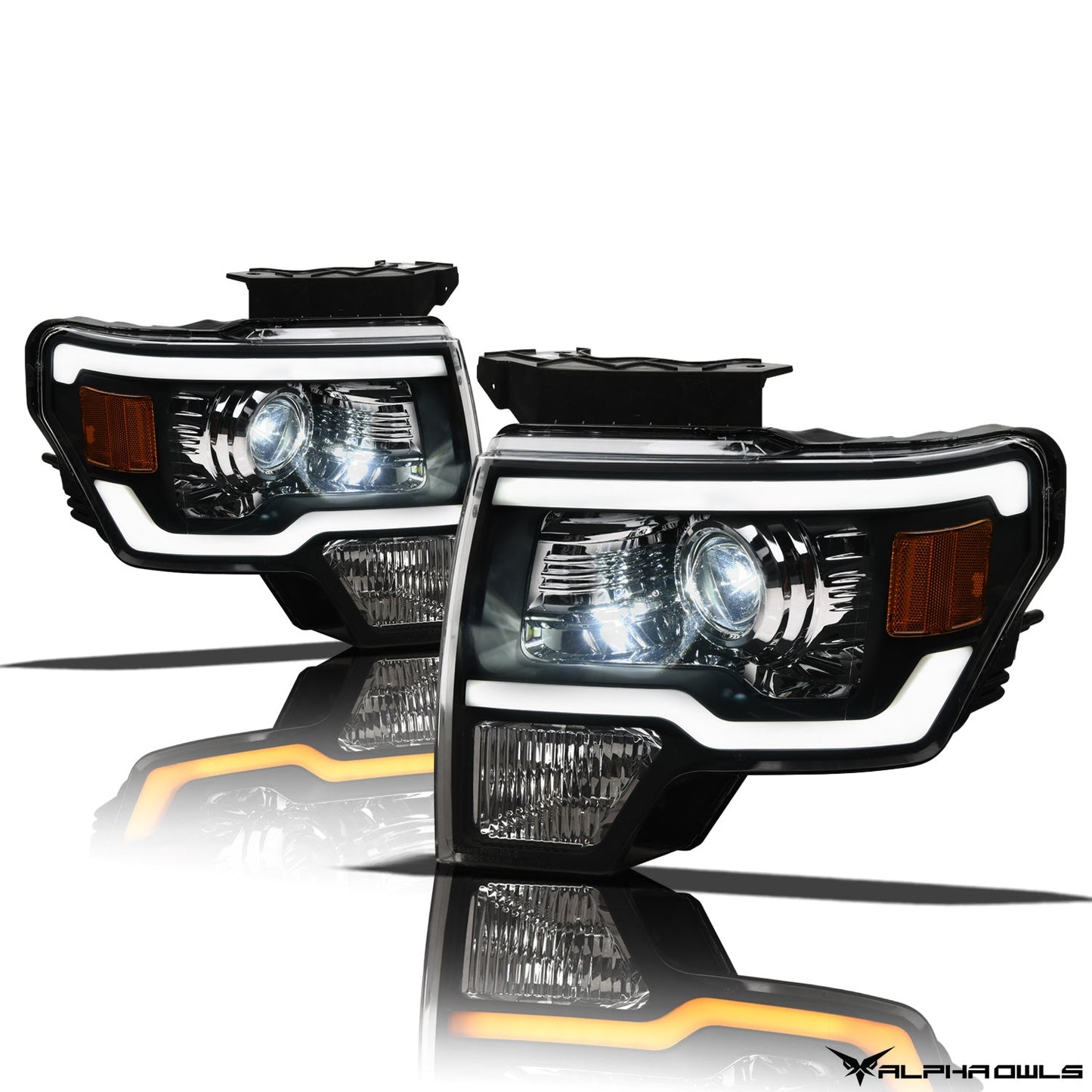 SQX Series LED Sequential Projector Headlights <br> 09-14 Ford F-150