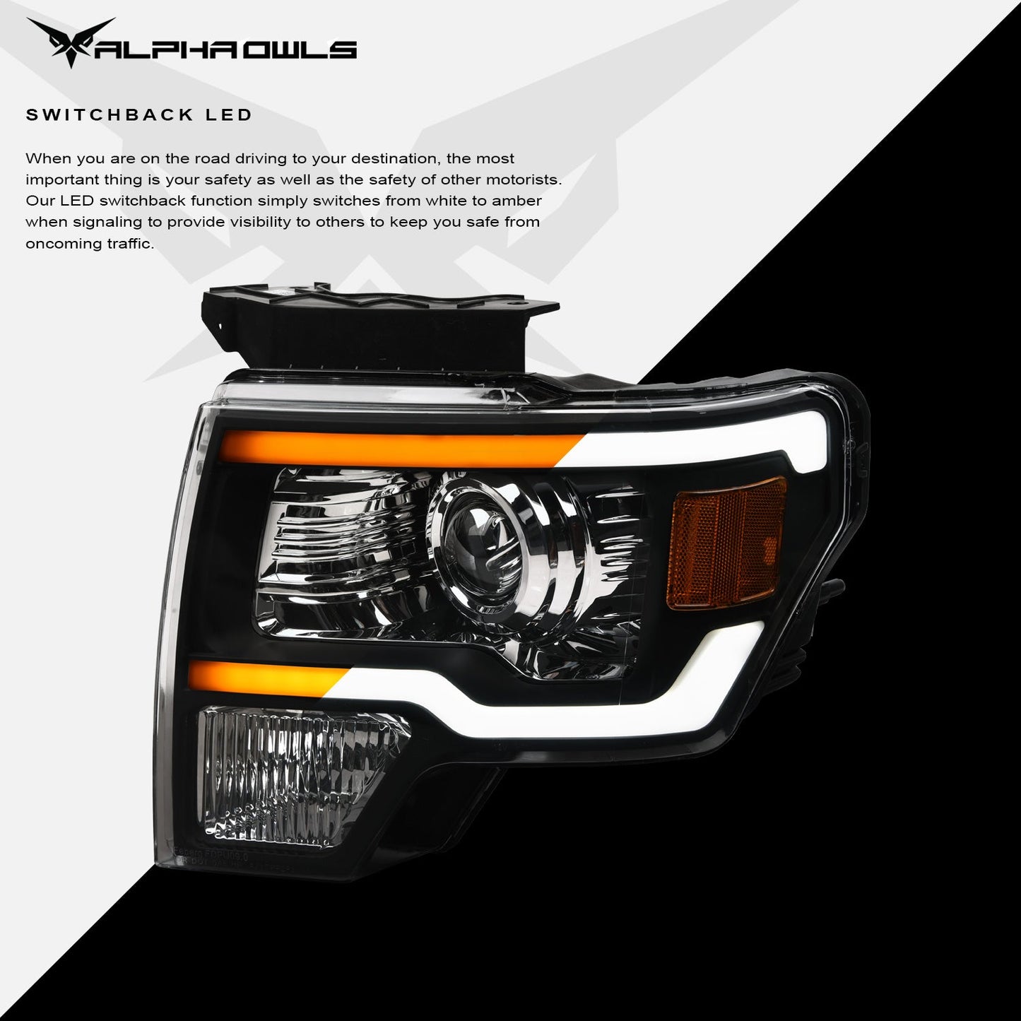 SQX Series LED Sequential Projector Headlights <br> 09-14 Ford F-150