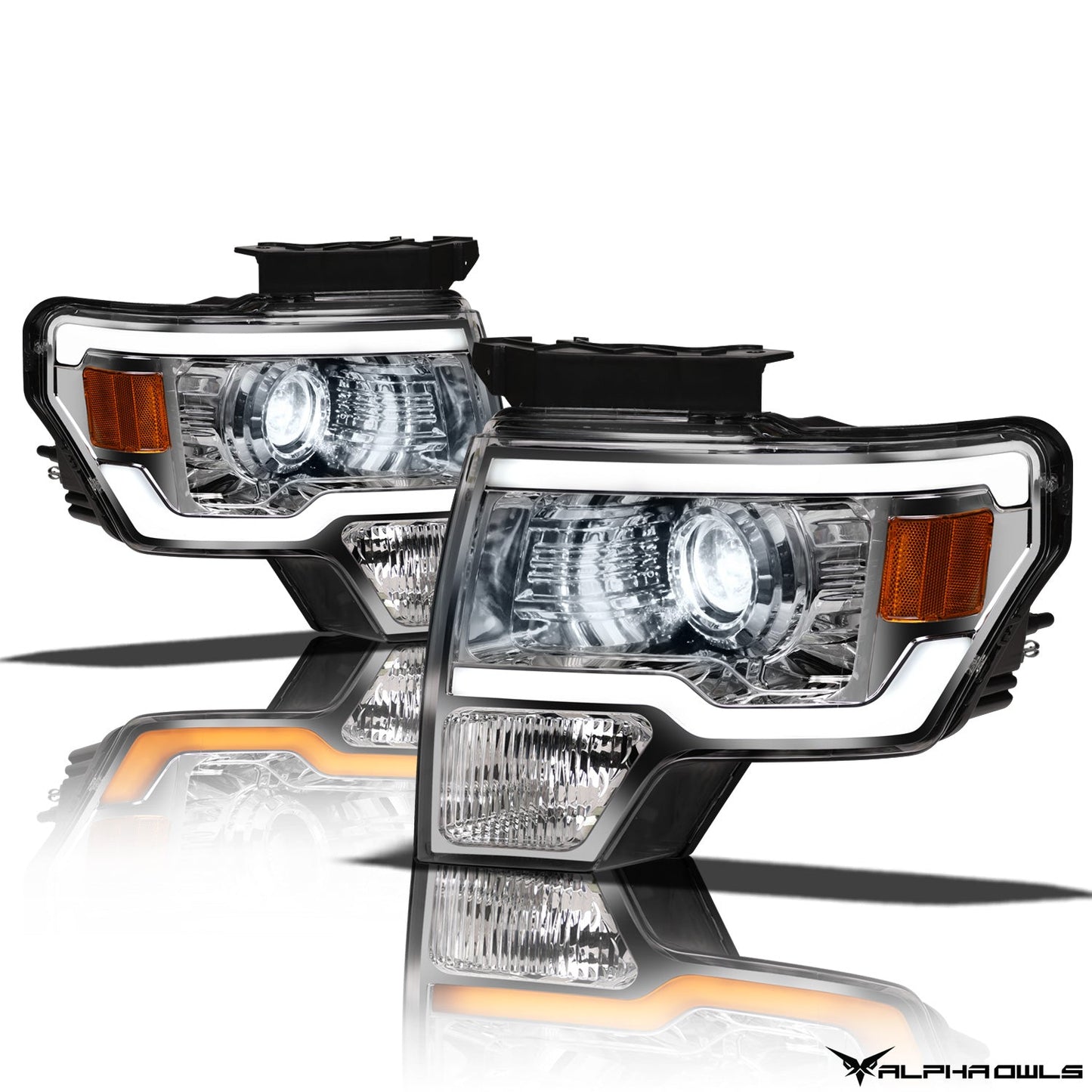 SQX Series LED Sequential Projector Headlights <br> 09-14 Ford F-150