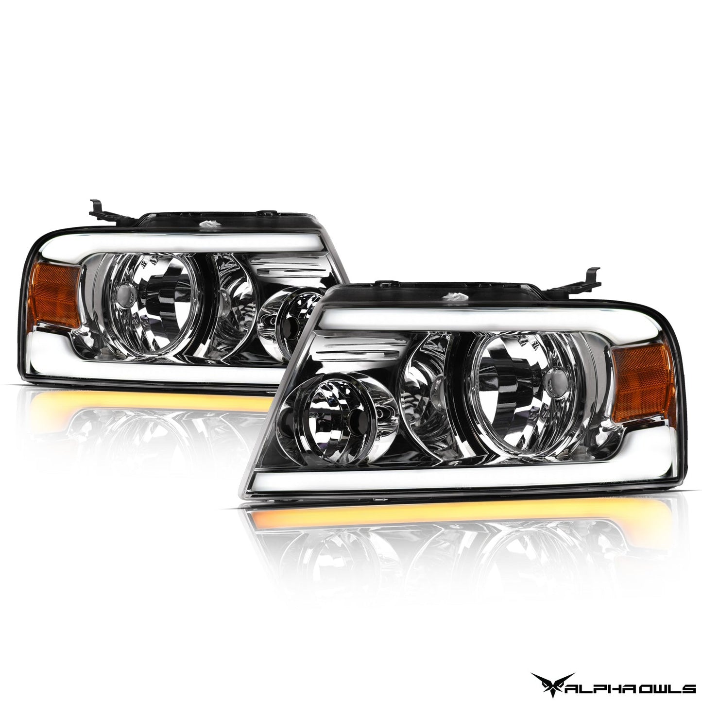 SQ Series Sequential Headlights W/LumenX Light Bar <br> 04-08 Ford F-150