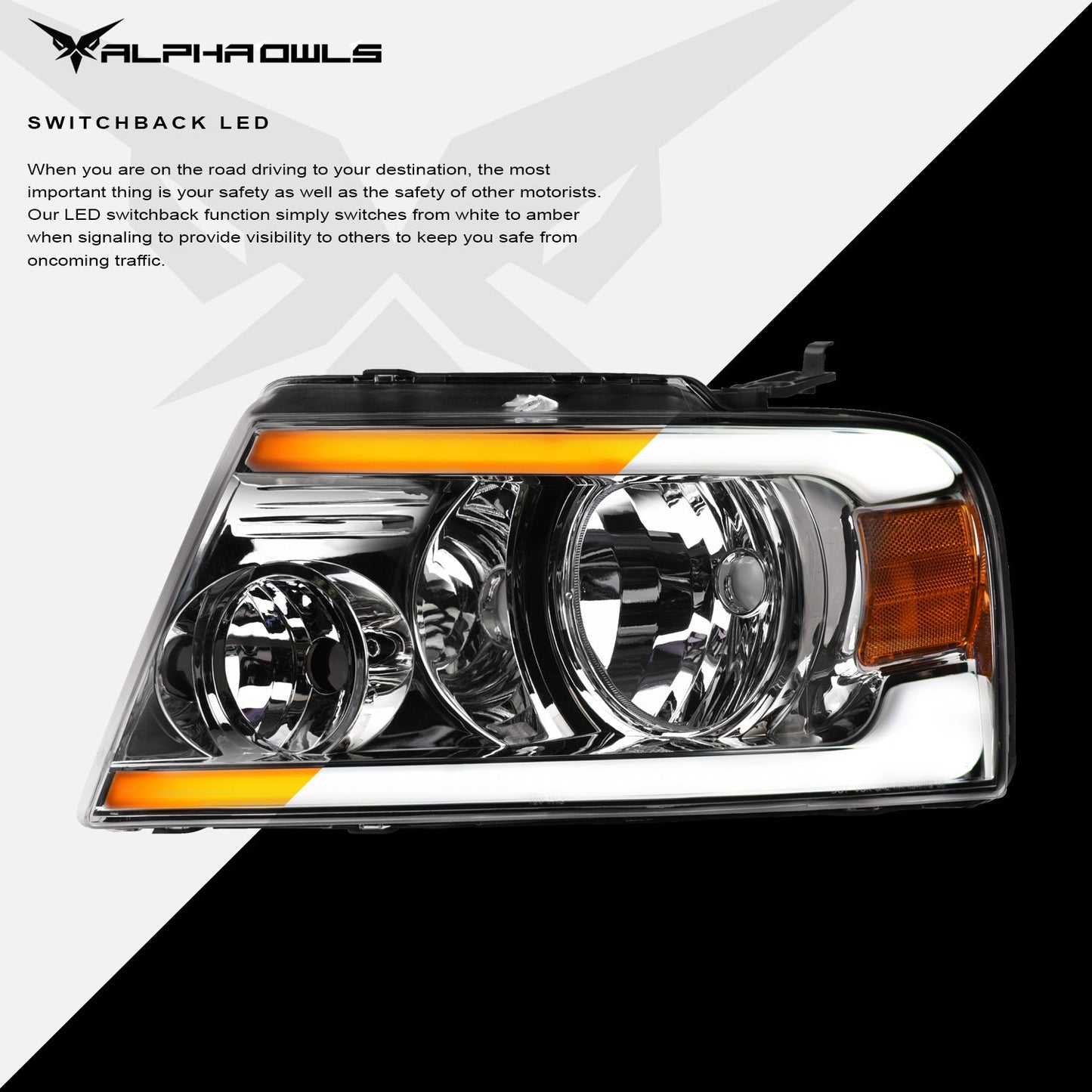 SQ Series Sequential Headlights W/LumenX Light Bar <br> 04-08 Ford F-150