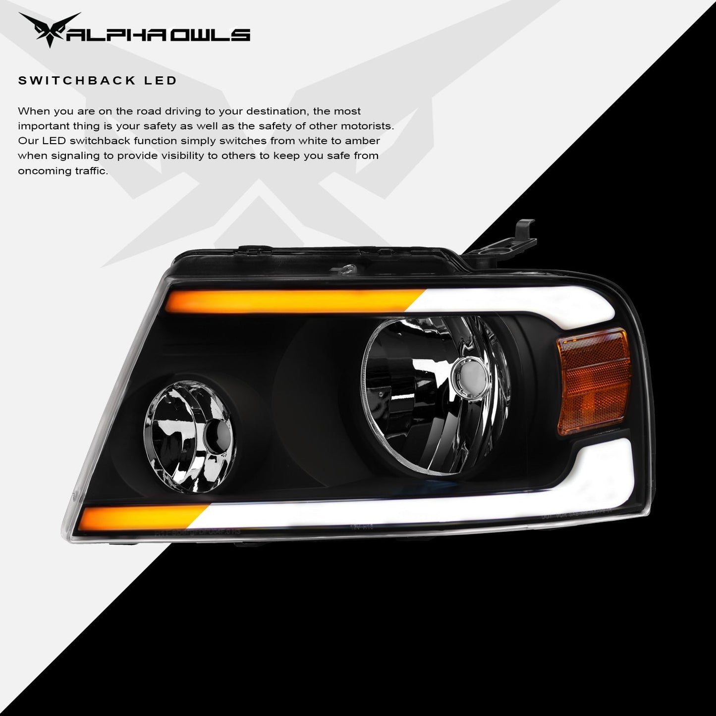 SQ Series Sequential Headlights W/LumenX Light Bar <br> 04-08 Ford F-150