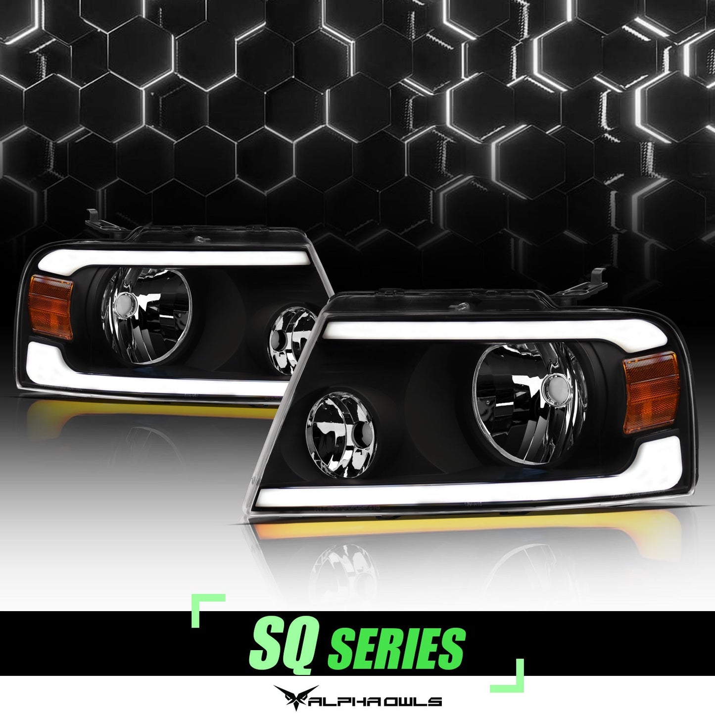 SQ Series Sequential Headlights W/LumenX Light Bar <br> 04-08 Ford F-150