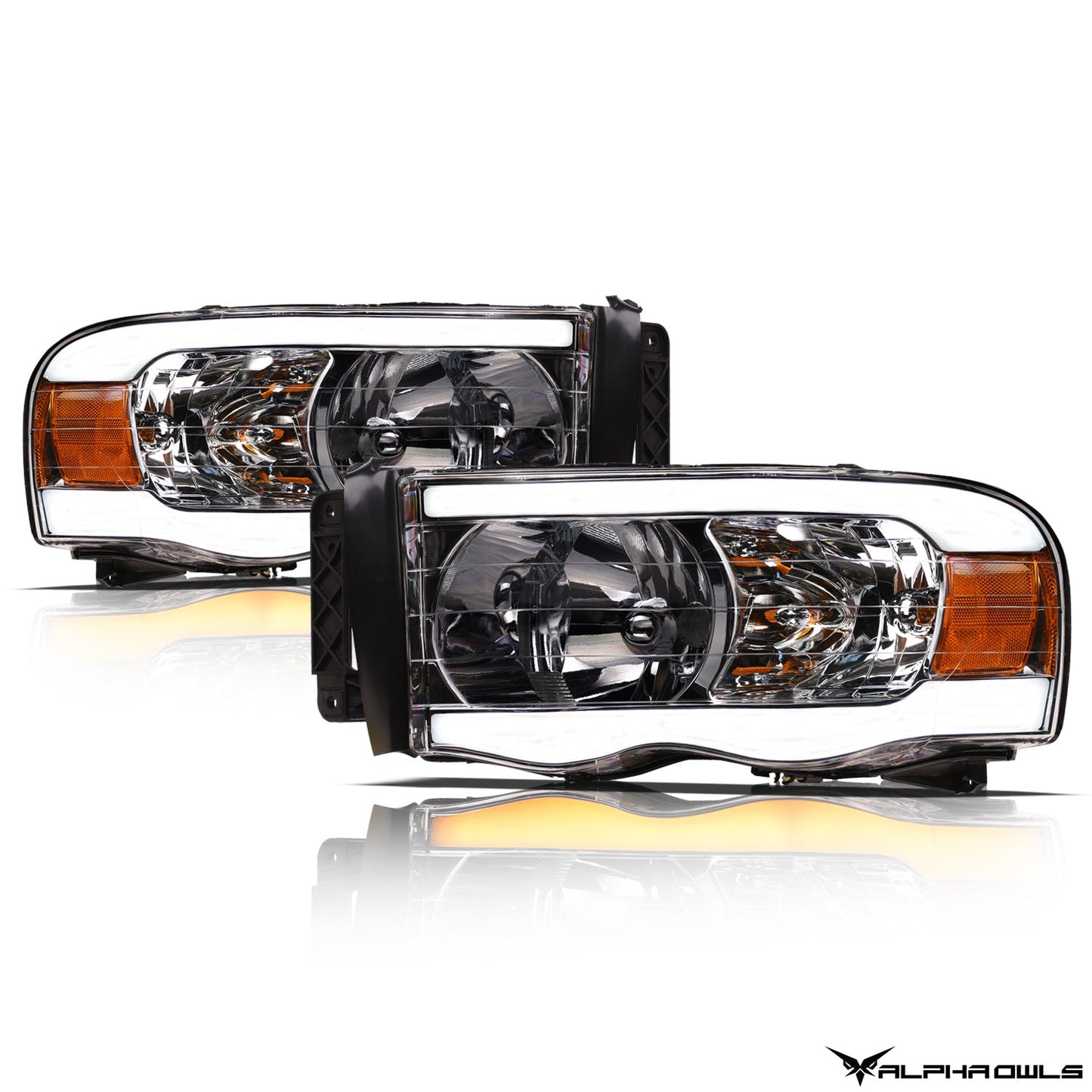 SQ Series Sequential Headlights W/LumenX Light Bar <br> 02-05 Dodge Ram 1500