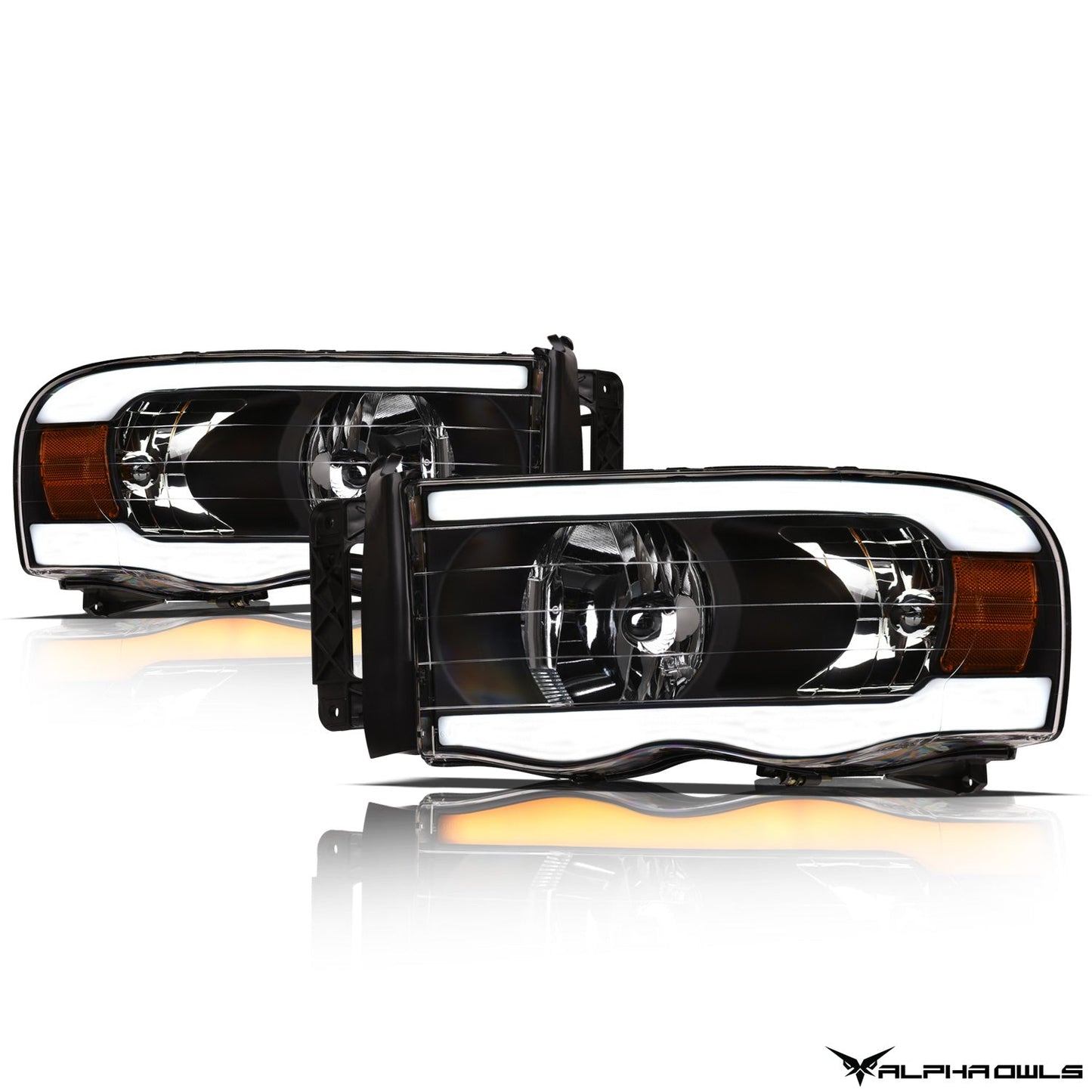 SQ Series Sequential Headlights W/LumenX Light Bar <br> 02-05 Dodge Ram 1500