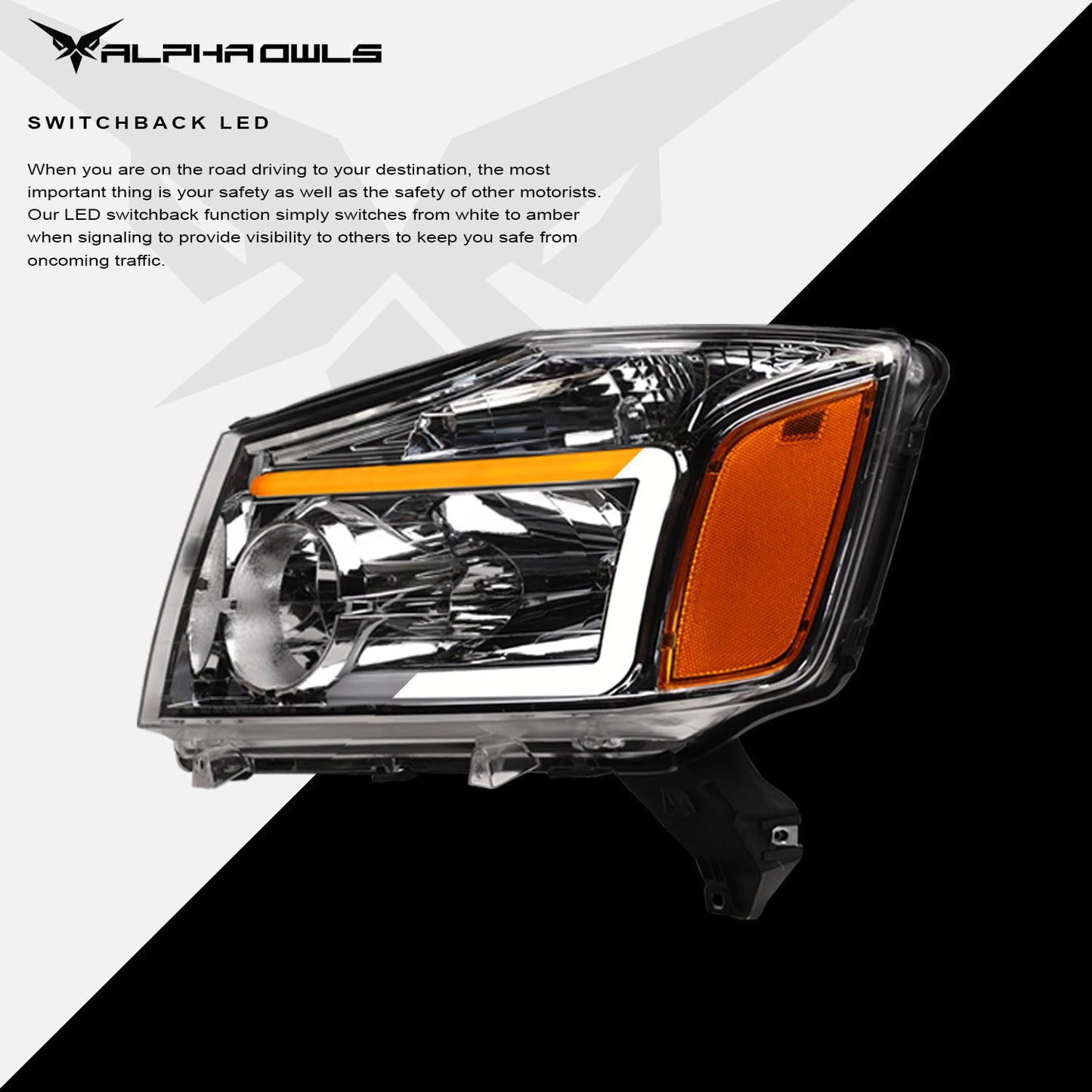 SQ Series Sequential Headlights W/LumenX Light Bar <BR> 04-05 Nissan Titan