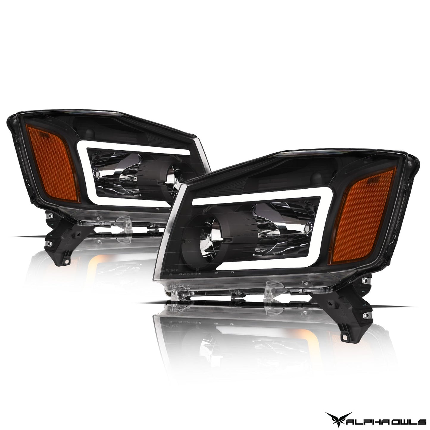 SQ Series Sequential Headlights W/LumenX Light Bar <BR> 04-05 Nissan Titan