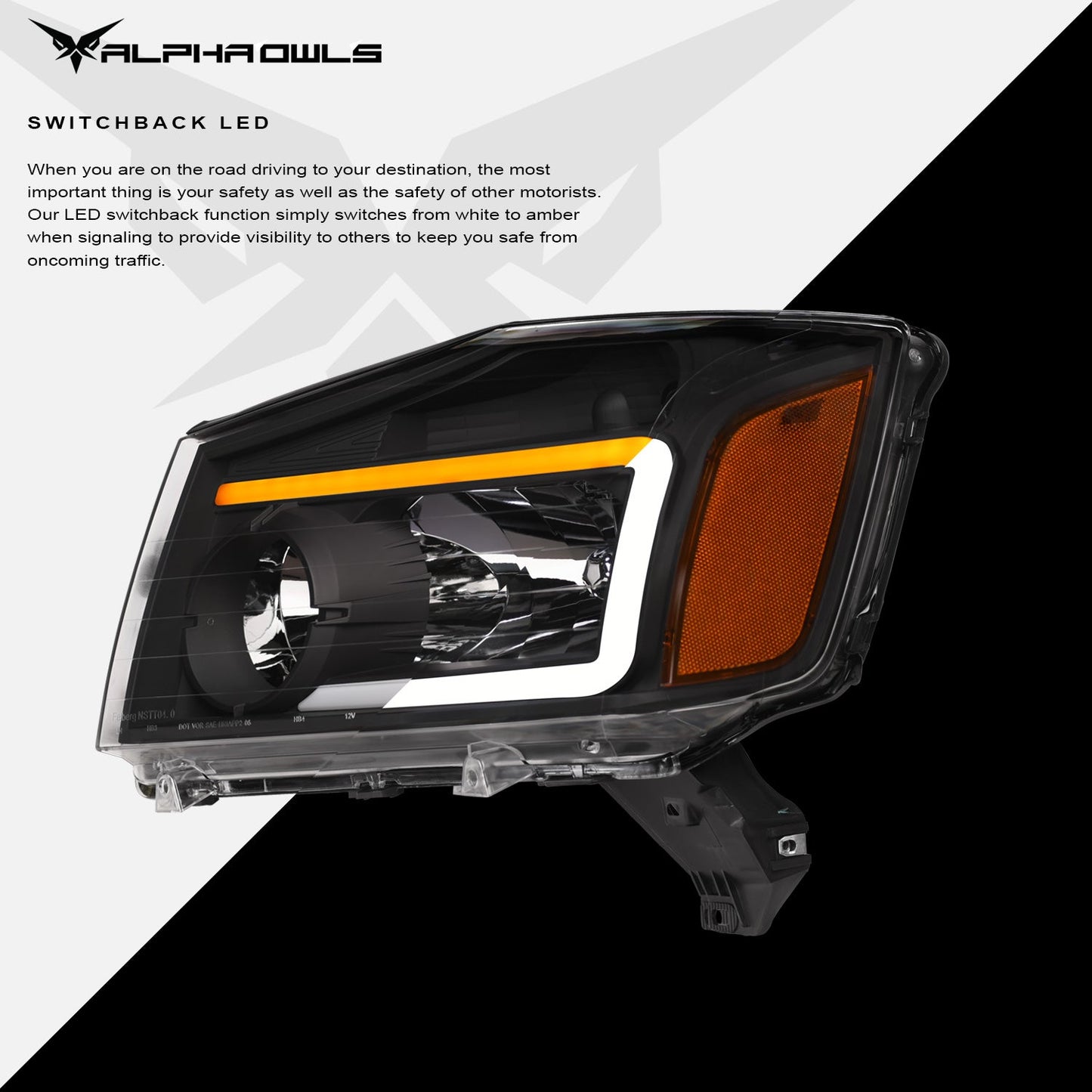 SQ Series Sequential Headlights W/LumenX Light Bar <BR> 04-05 Nissan Titan