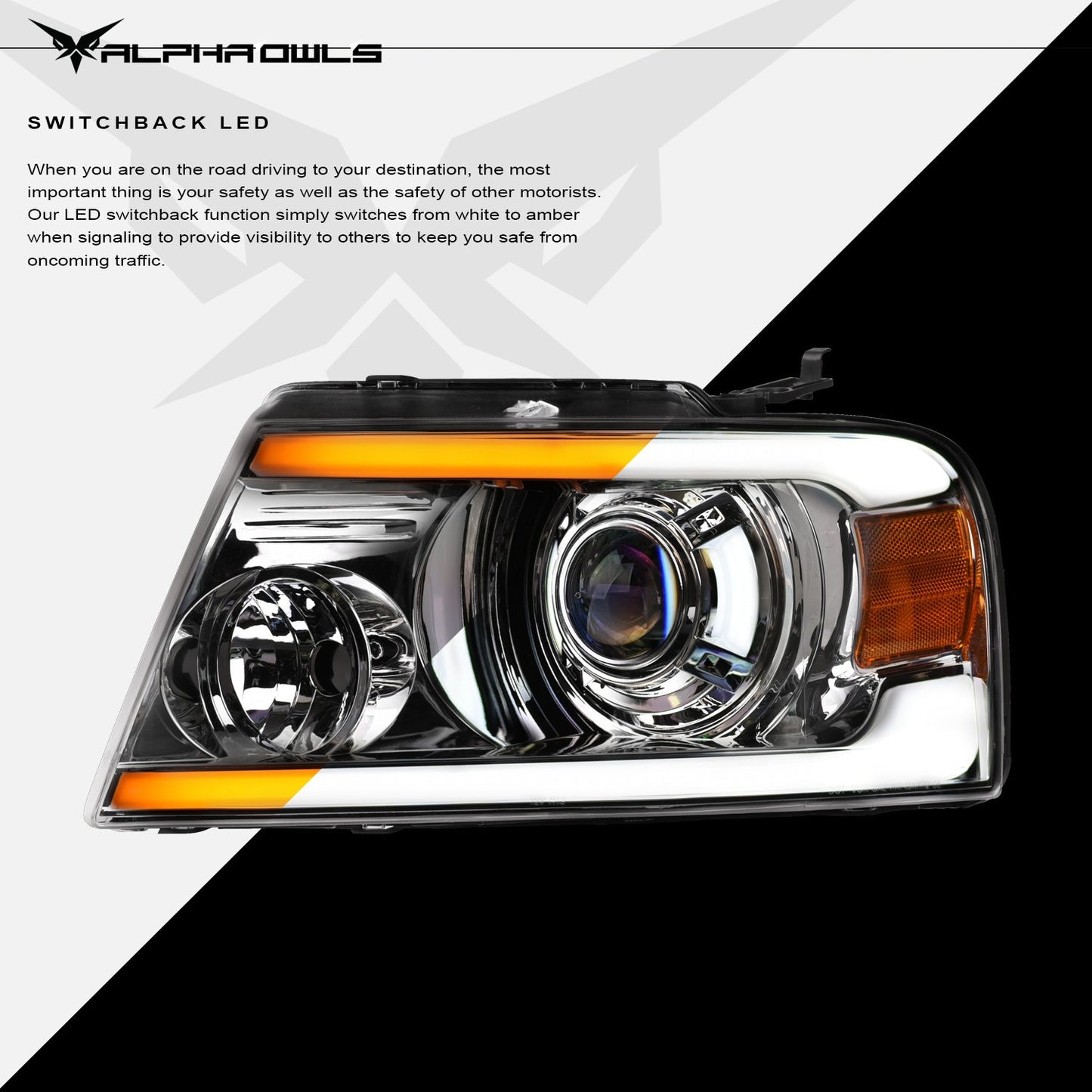 SQP Series Sequential Projector Headlights <br> 04-08 Ford F-150