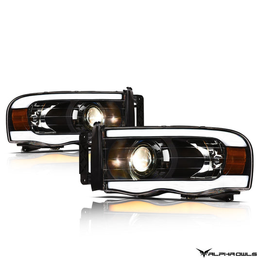 SQP Series Sequential Projector Headlights <br> 02-05 Dodge Ram 1500