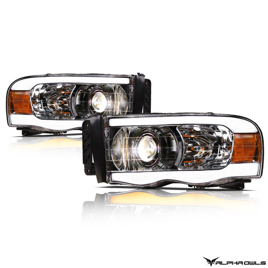 SQP Series Sequential Projector Headlights <br> 02-05 Dodge Ram 1500