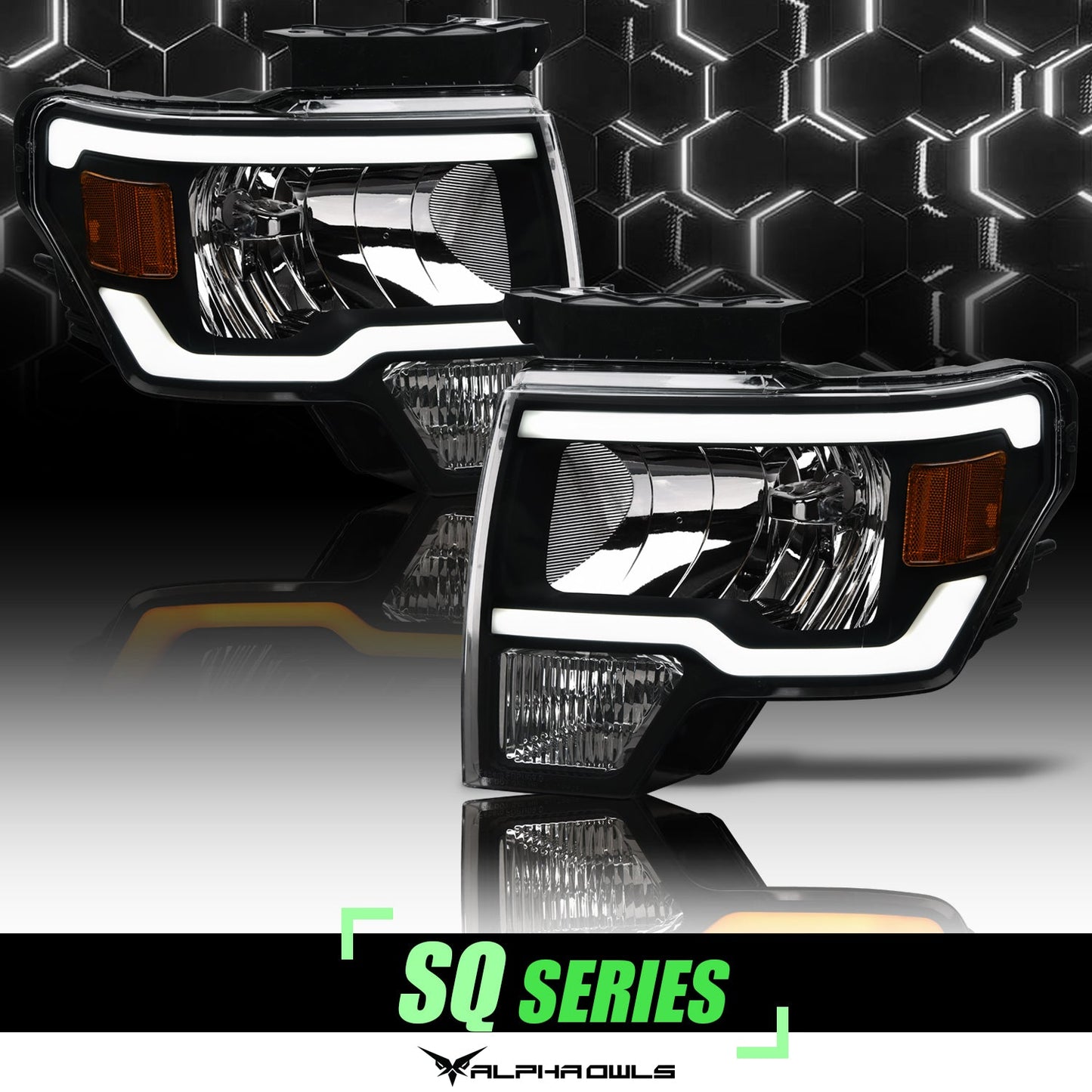 SQ Series Sequential Headlights W/LumenX Light Bar <BR> 09-14 Ford F-150