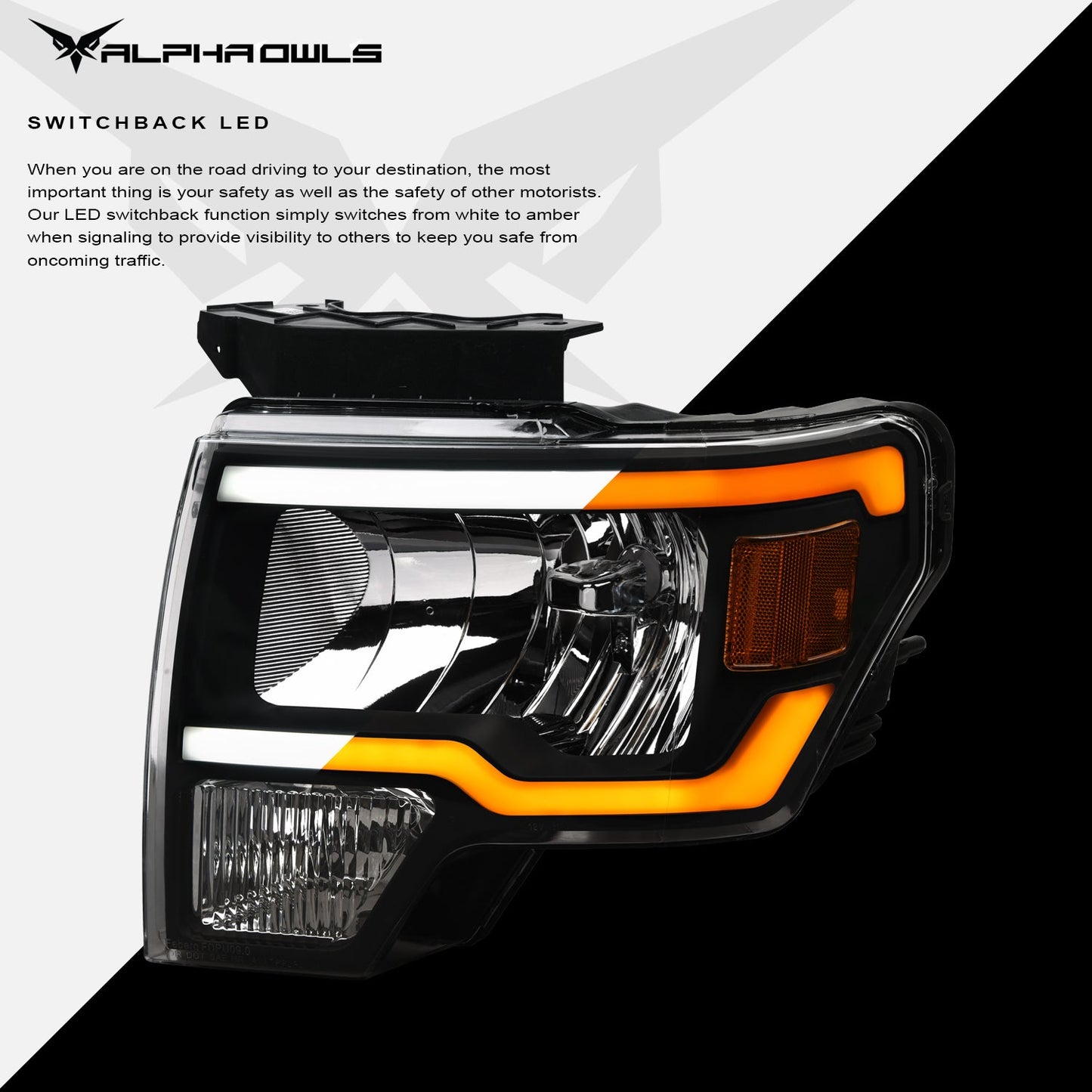 SQ Series Sequential Headlights W/LumenX Light Bar <BR> 09-14 Ford F-150