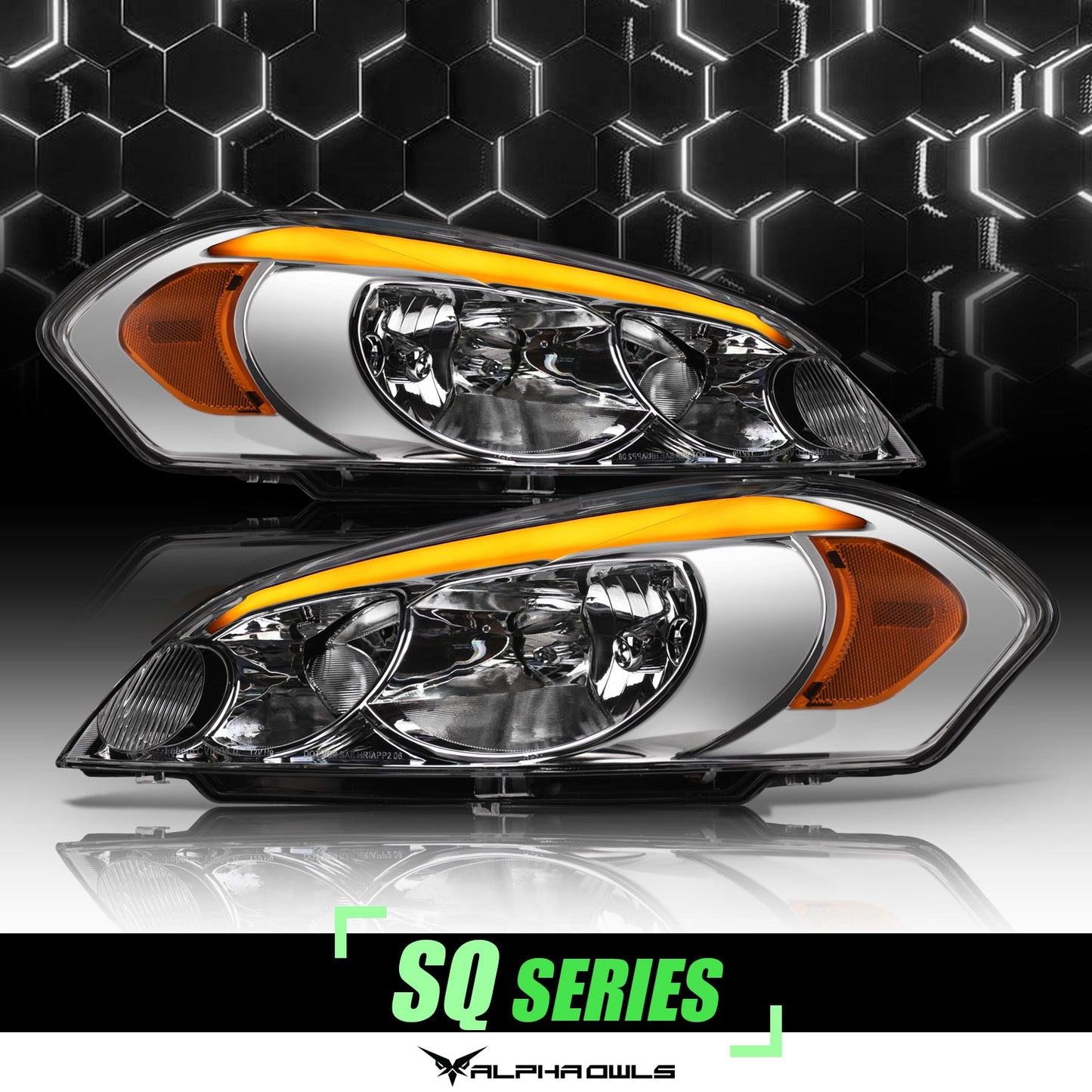 SQ Series Sequential Headlights W/LumenX Light Bar <br> 06-13 Chevy Impala