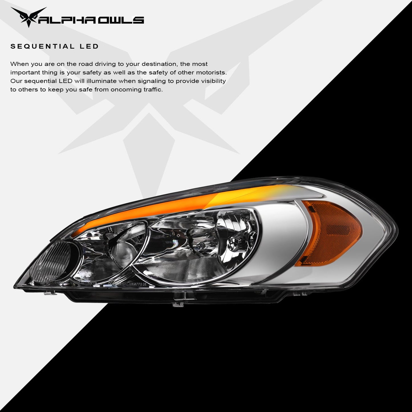 SQ Series Sequential Headlights W/LumenX Light Bar <br> 06-13 Chevy Impala