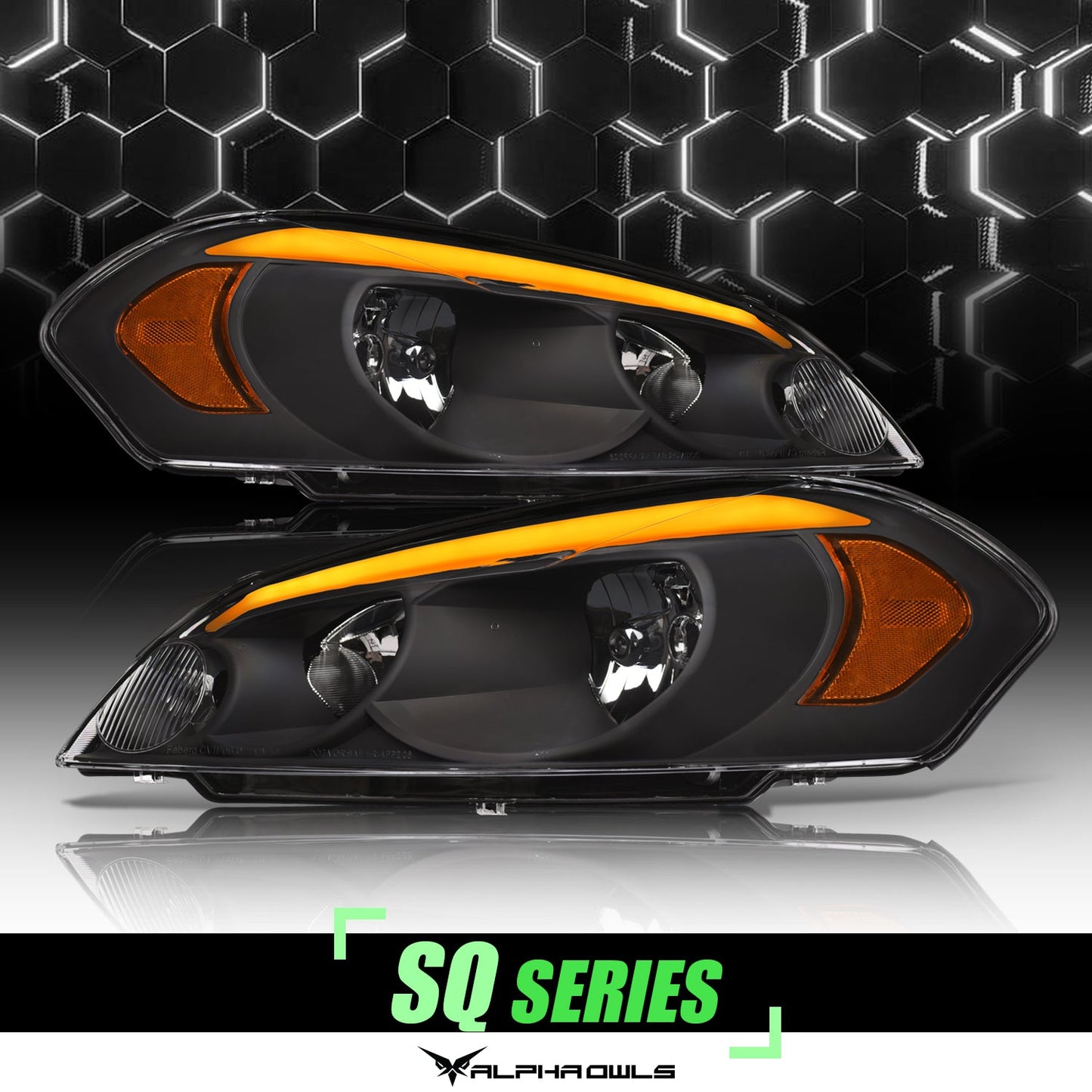 SQ Series Sequential Headlights W/LumenX Light Bar <br> 06-13 Chevy Impala