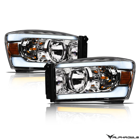 SQ Series Sequential Headlights w/ LumenX Light Bar <br>06-09 Dodge Ram 1500 2500 3500