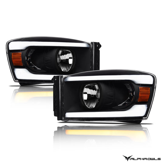 SQ Series Sequential Headlights w/ LumenX Light Bar <br>06-09 Dodge Ram 1500 2500 3500