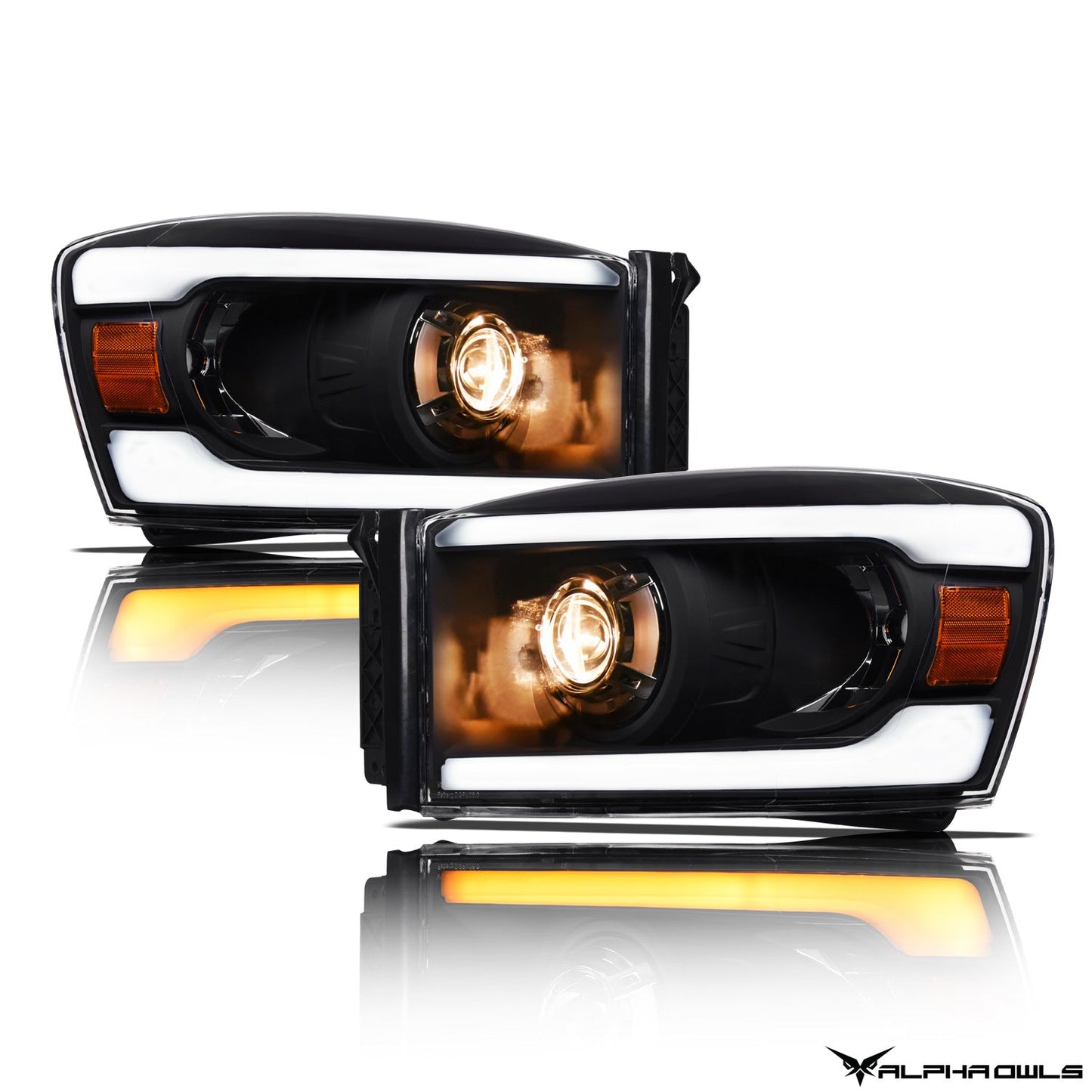 SQP Series Sequential Projector Headlights <BR> 06-09 Dodge Ram 1500 2500 3500