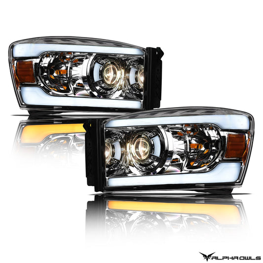 SQP Series Sequential Projector Headlights <BR> 06-09 Dodge Ram 1500 2500 3500