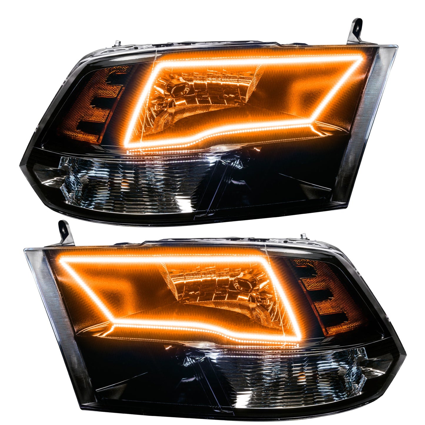 Switchback Halo Headlights (Black Housing) <br>09-18 Ram 1500 Sport